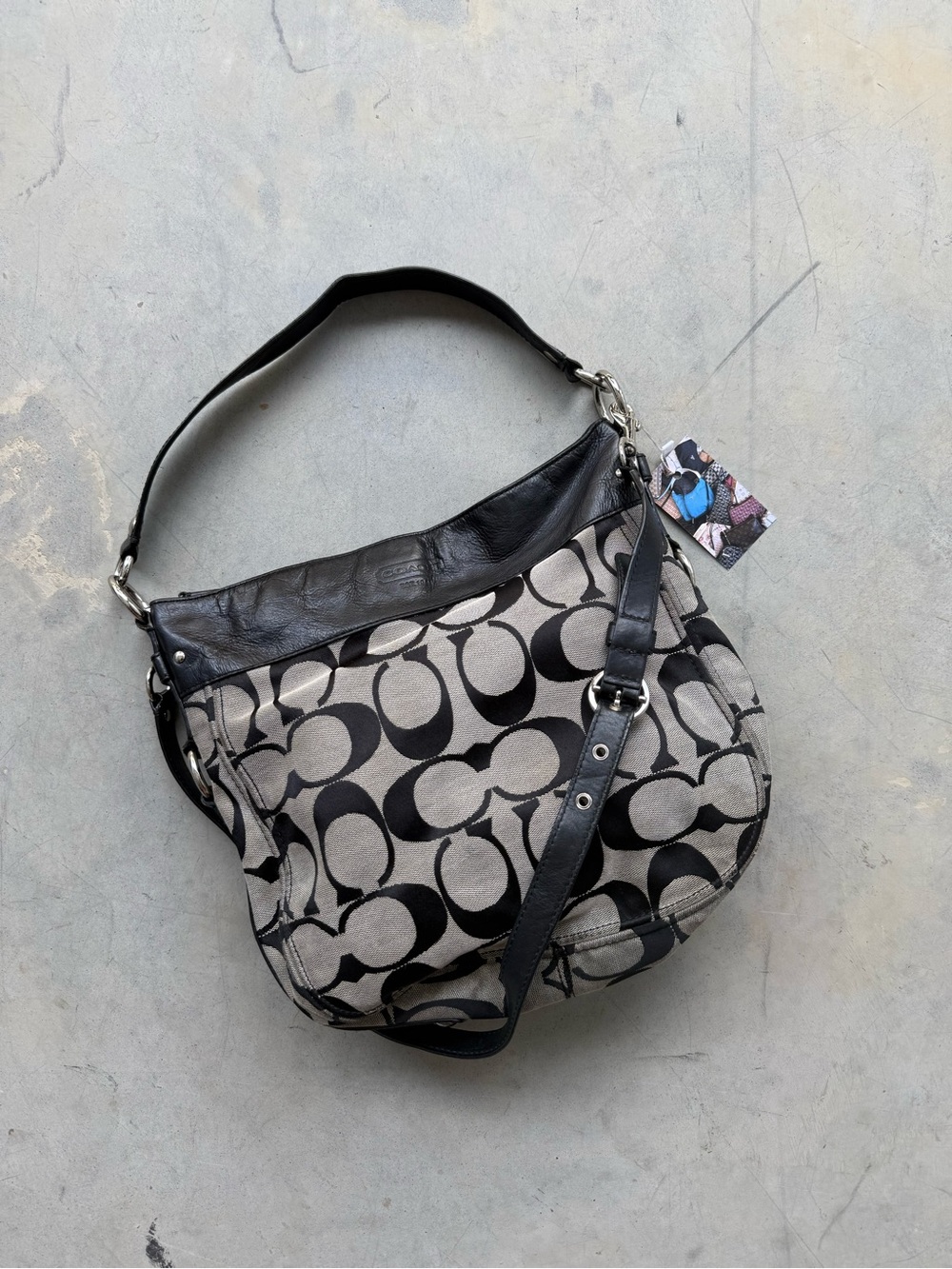 y2k coach monogram shoulder bag